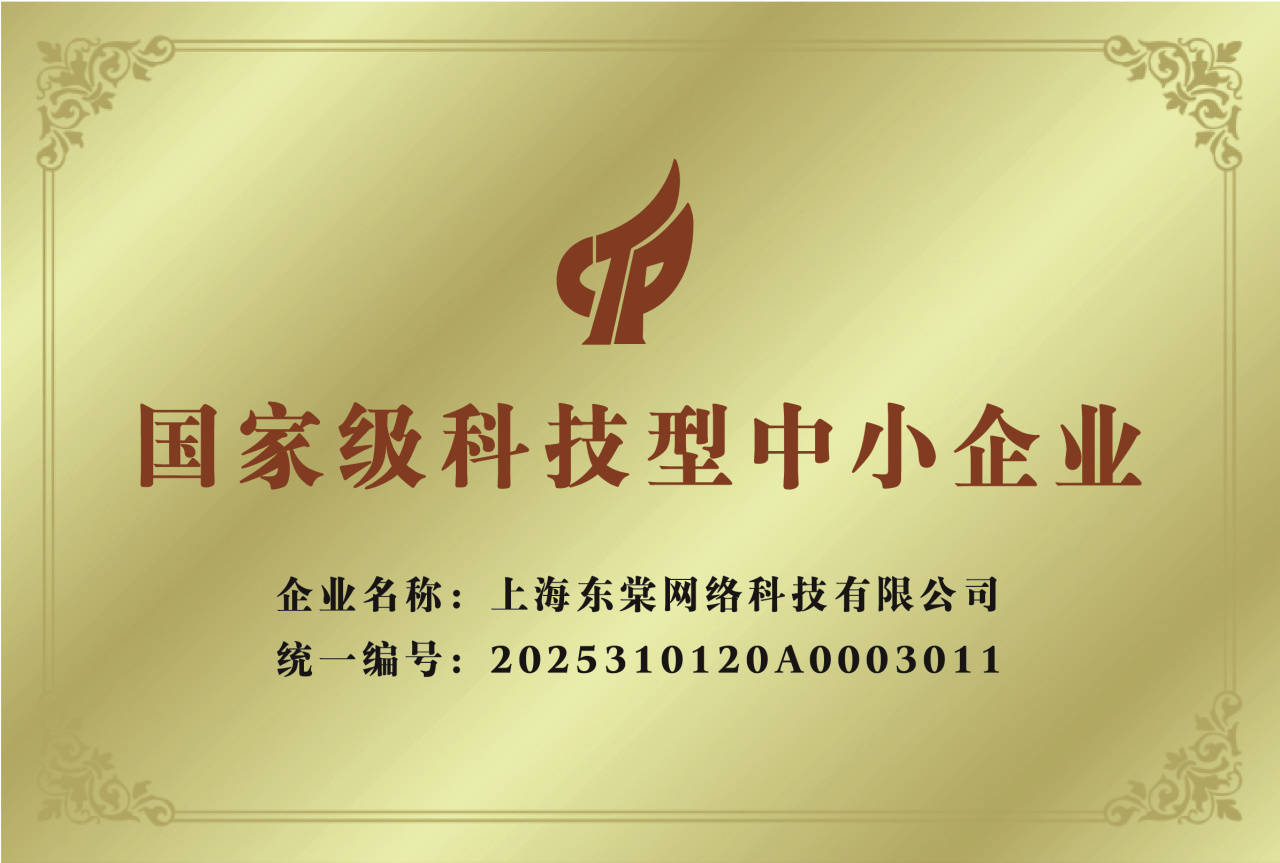 喜报 | 上海东棠网络科技荣获国家科技型中小企业认定，创新实力再获权威认可